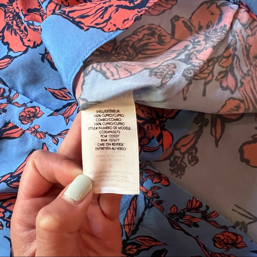 Alice + Olivia Floral-print Cupro Mini Shirt Dress - Picture 8 of 9